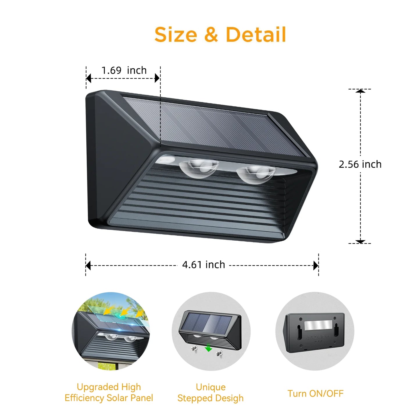 4/8/12-Pack Solar Fence/Step Lights