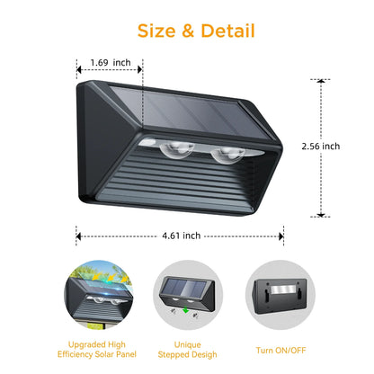 4/8/12-Pack Solar Fence/Step Lights