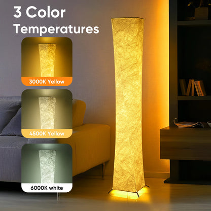 Soft Light Floor Lamp, 52" Simple Design Slim Warm Light