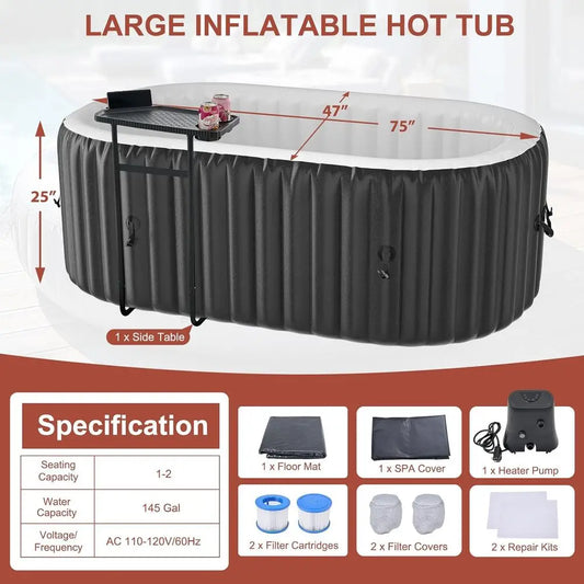 Inflatable Hot Tub With 100 Bubble Jets