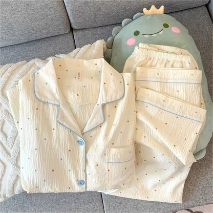 Women's Cotton Pajama 2 Piece Cute Sets