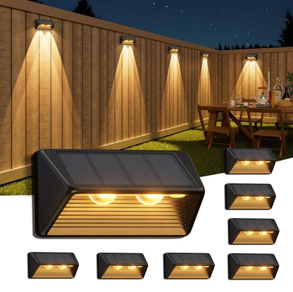 4/8/12-Pack Solar Fence/Step Lights