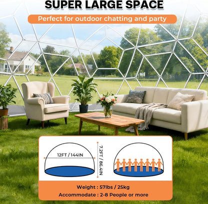 12ft Garden Dome Tent 4-8 Person
