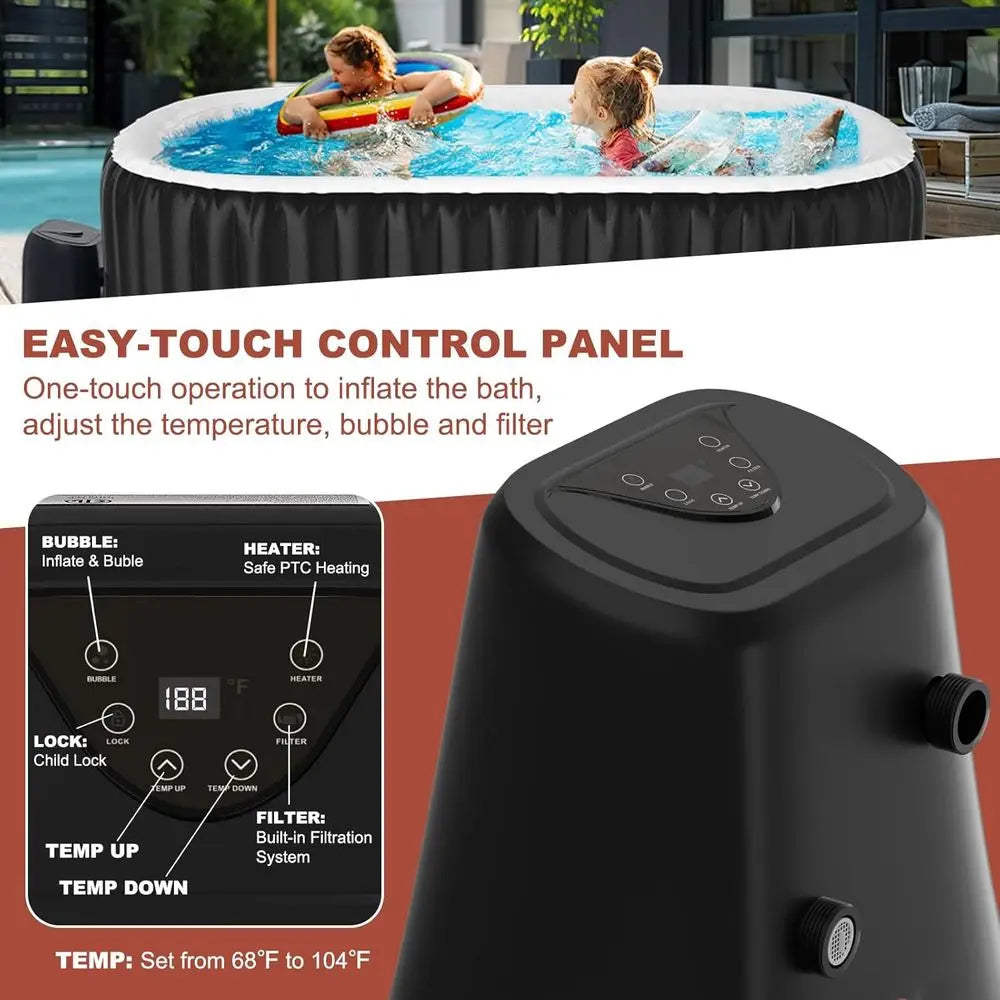 Inflatable Hot Tub With 100 Bubble Jets