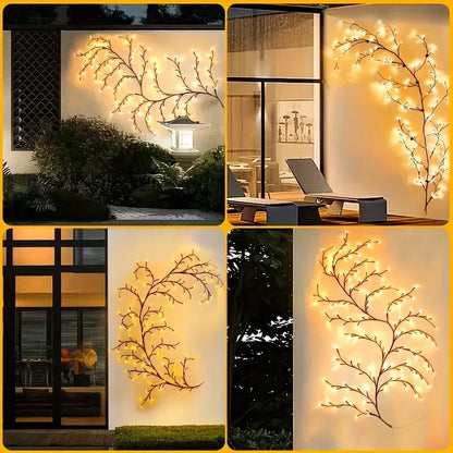 1pcs Solar Willow Vine Light 72/96 LED 8 Modes Waterproof