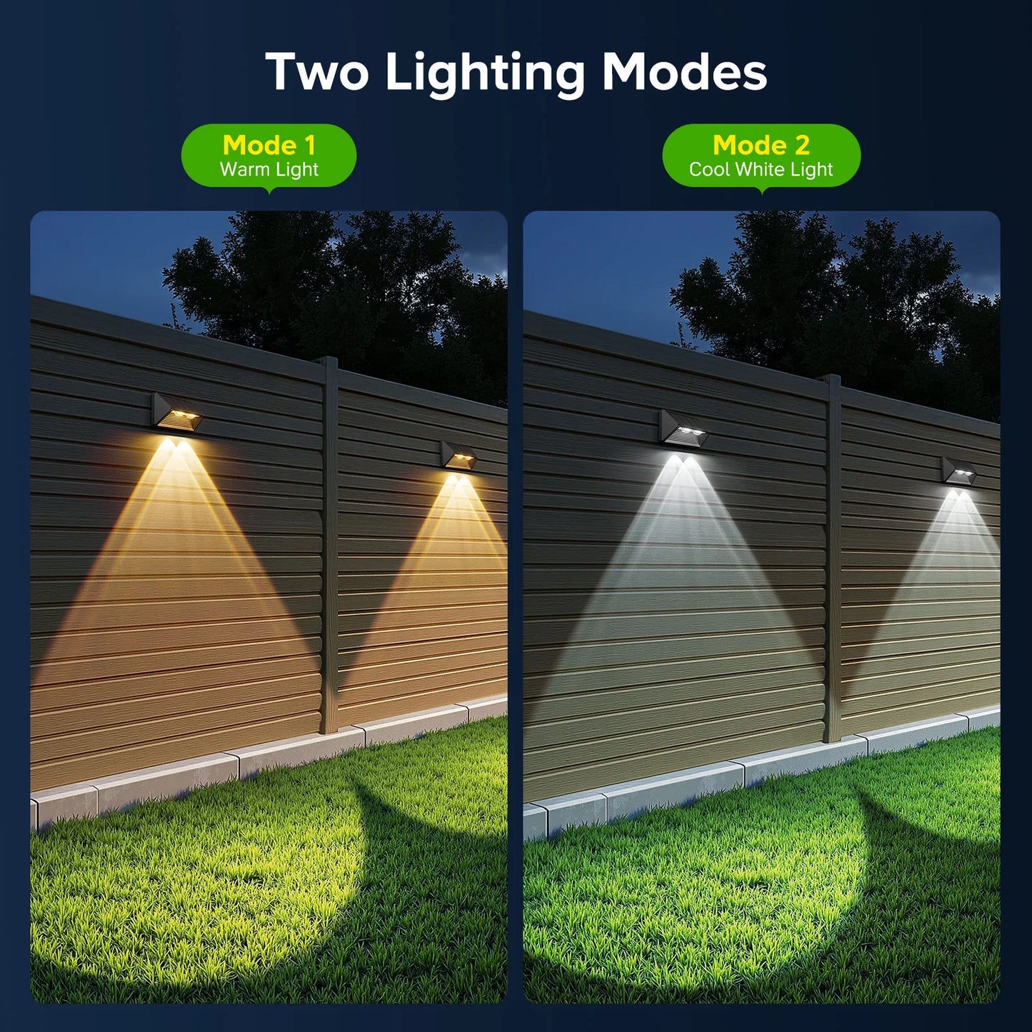 4/8/12-Pack Solar Fence/Step Lights