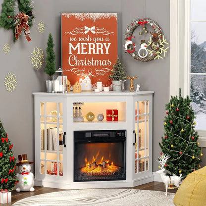 Electric Fireplace Heater Corner TV Stand