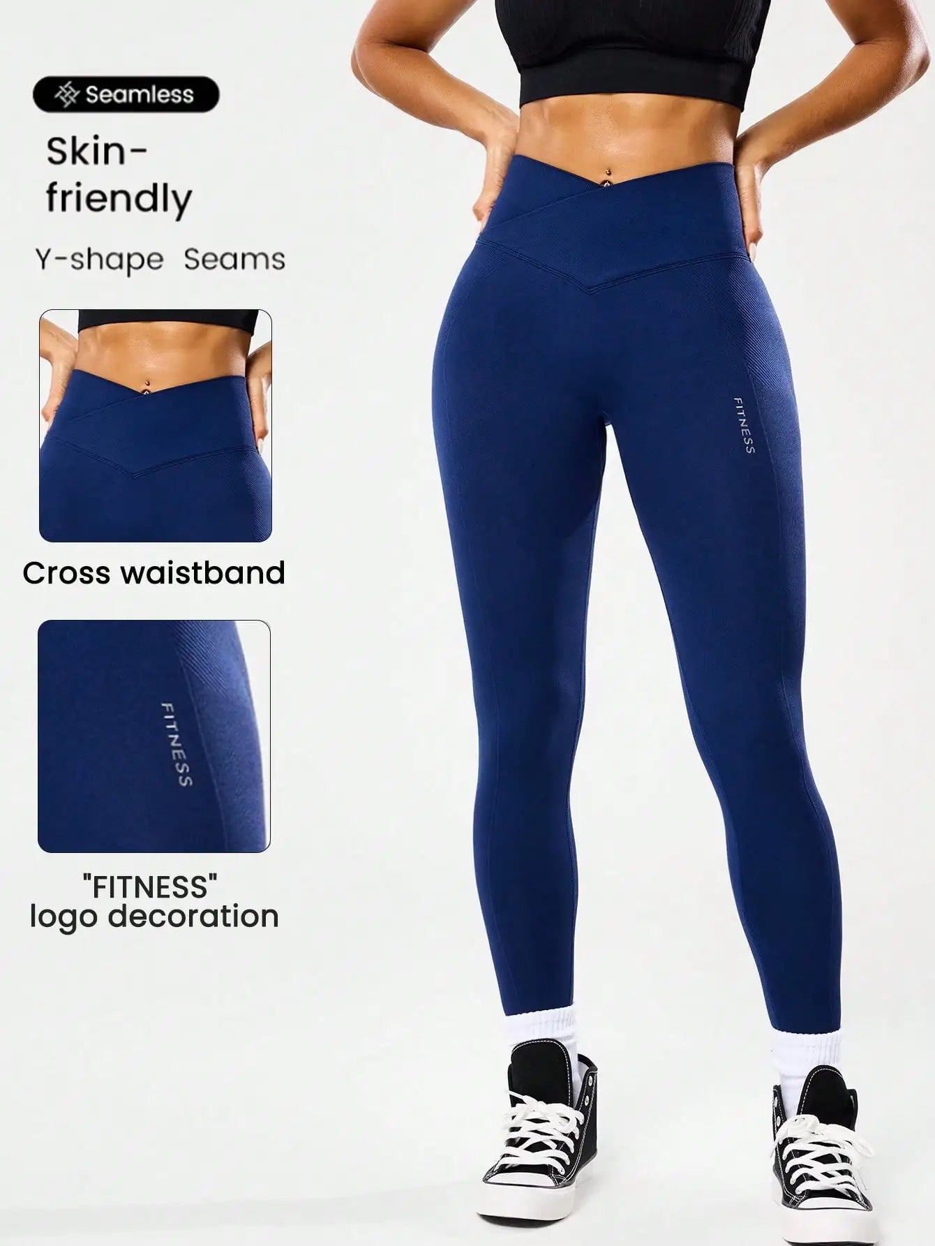 Seamless High Elasticity Yoga Workout  Tummy Control Leggings