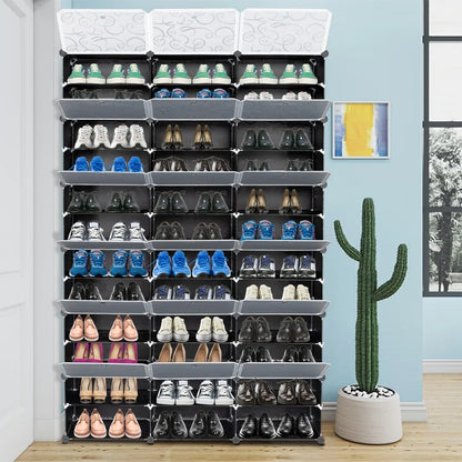 Portable 72 Pair Shoe Rack