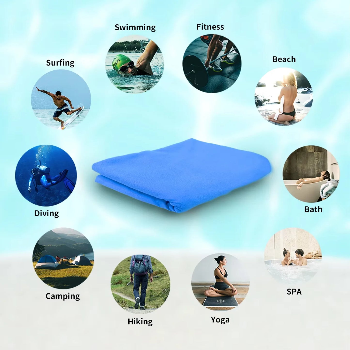 Quick Dry Beach Towel, Microfiber Travel Towel