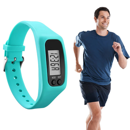 LED Bracelet Walking Running Pedometer