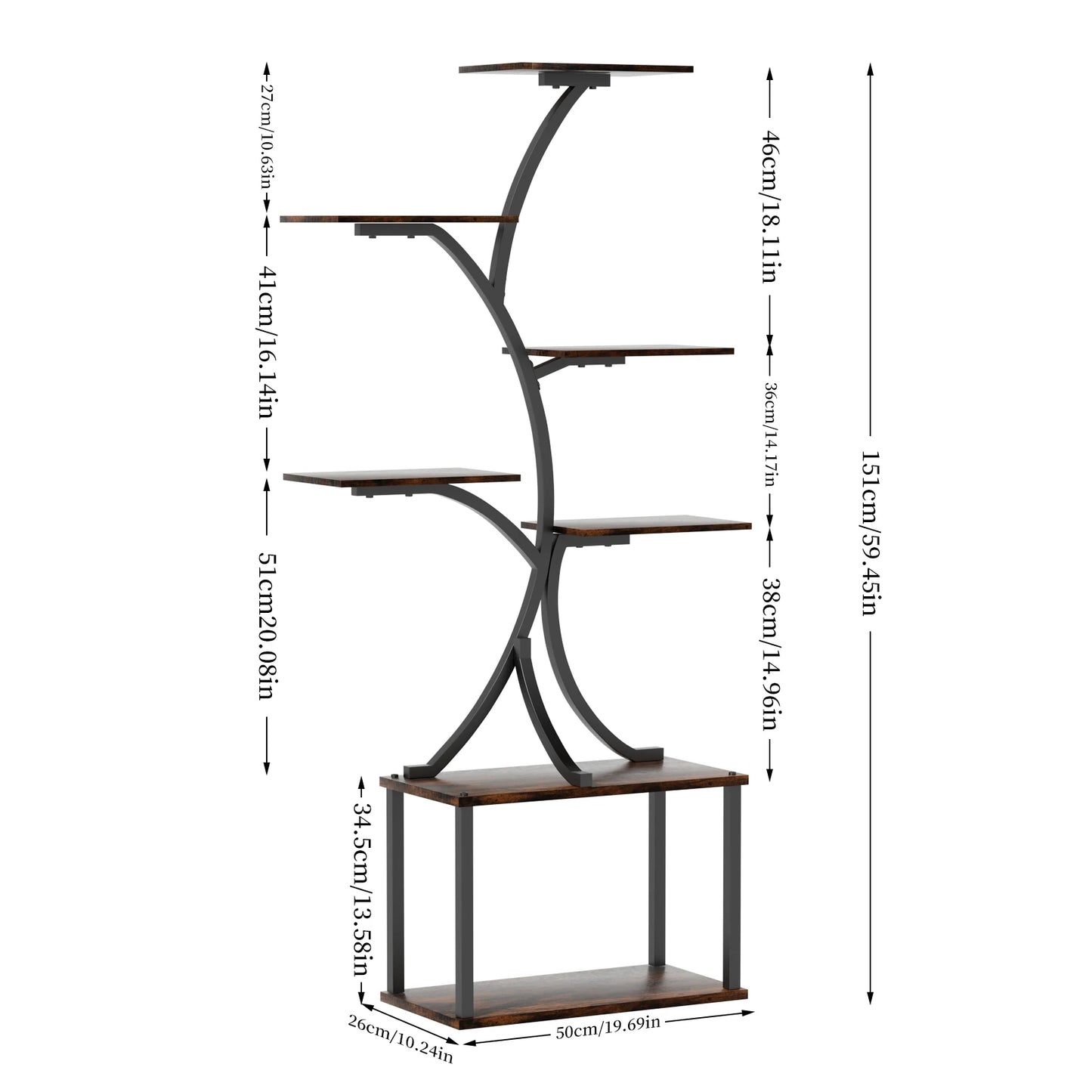 Multilayered Tree-Shaped Display Rack