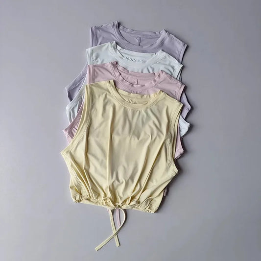 Women's Summer Slim-fit Sleeveless Gym T-Shirt Quick-Drying