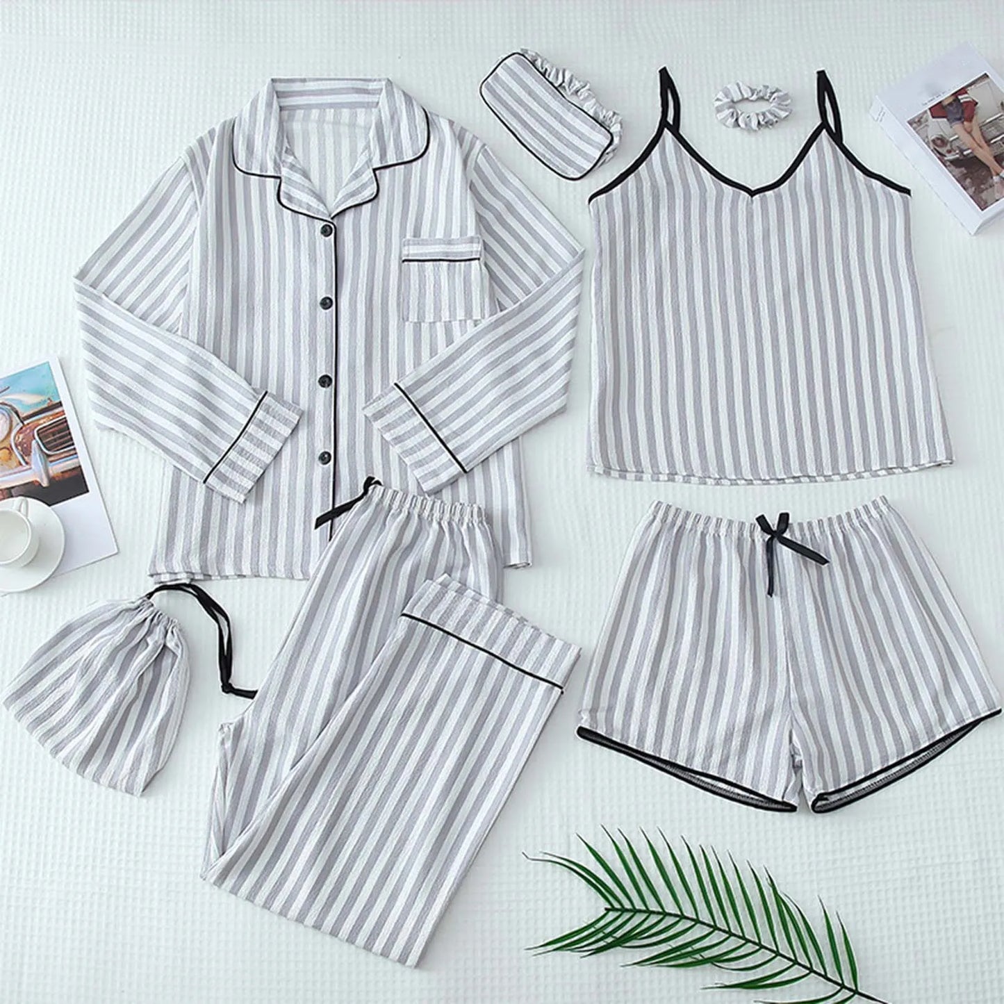Women's Pajamas 7 Piece Set