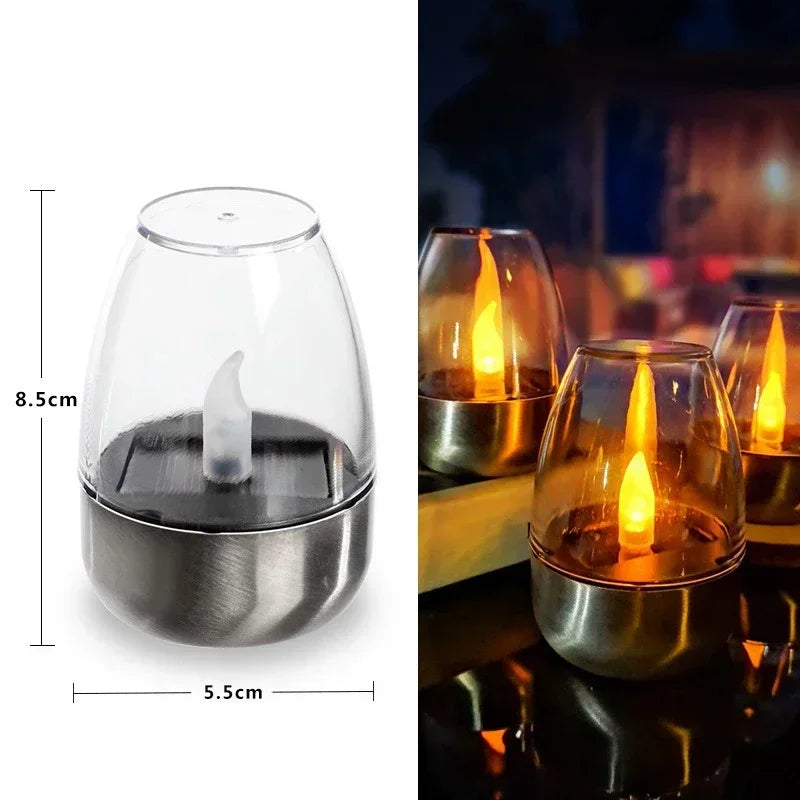 LED Solar Candles Light Flameless Rechargeable