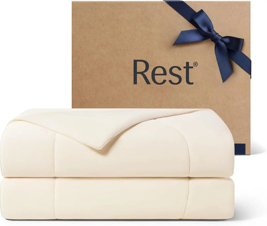 Cooling Comforter for Hot Sleepers, Twin/Twin XL, All Season Breathable Lightweight Blanket, 68x90 Inches