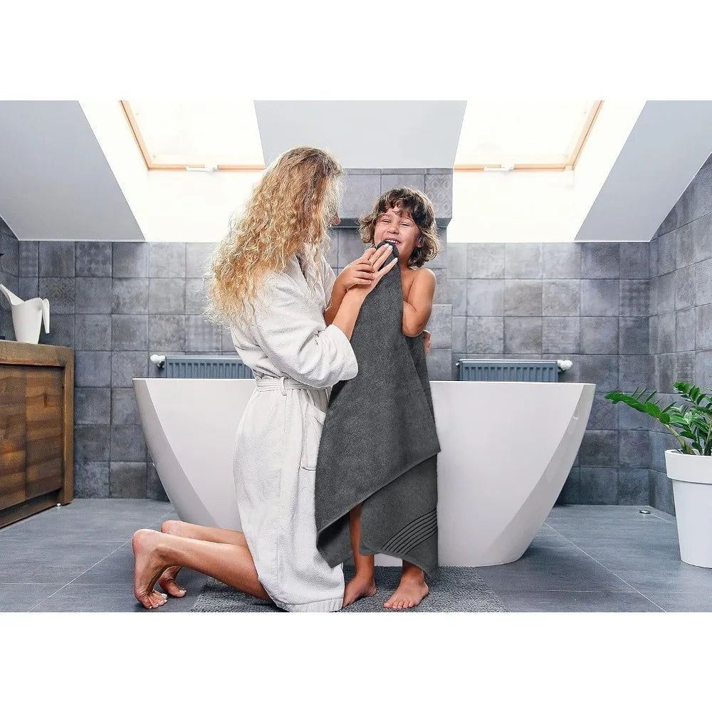 8-Piece Premium Towel Set, 2 Bath, 2 Hand, 4 Washcloths