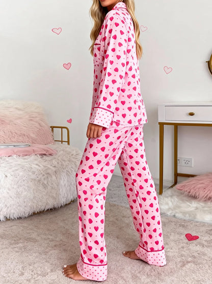 Valentine s Day Women s Pajama Set with Long Sleeve