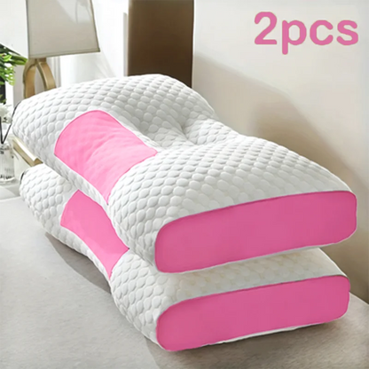 2pcs Massage Neck Pillows Adjustable Ergonomic Orthopedic Contour Support