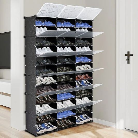 Portable 72 Pair Shoe Rack