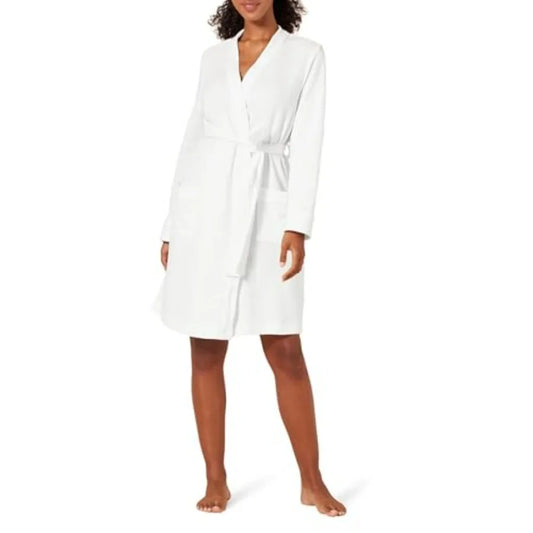 Women's Lightweight Waffle Bath Robe with Pockets
