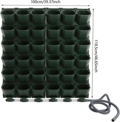 Smart Self-Watering Vertical Garden Planter with 36 Pockets, Stackable Wall Planter,Wall-Mounted Plastic Plant Flower Grow Pots