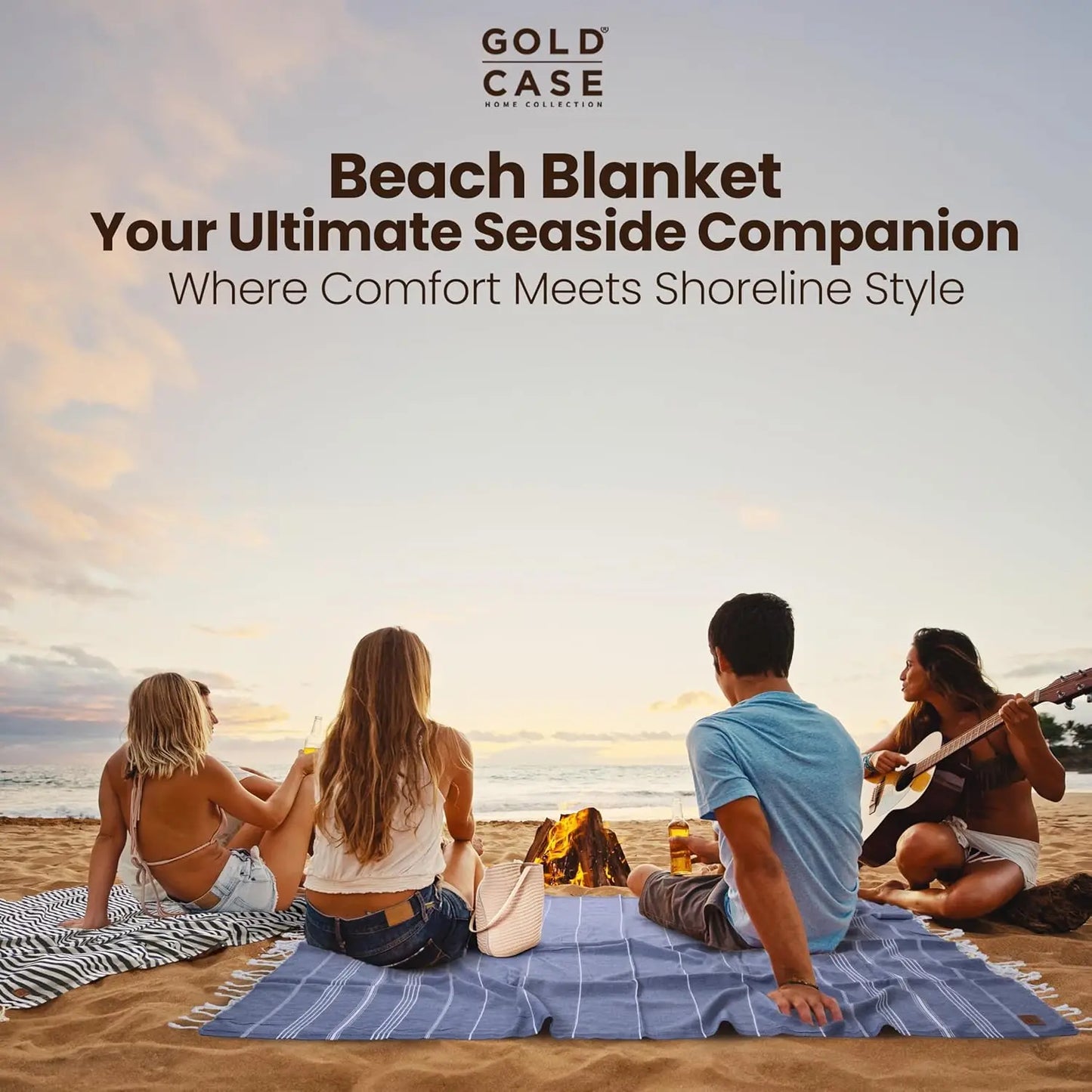 Set of 6 Turkish Beach Towels - Quick Dry, Sand Free