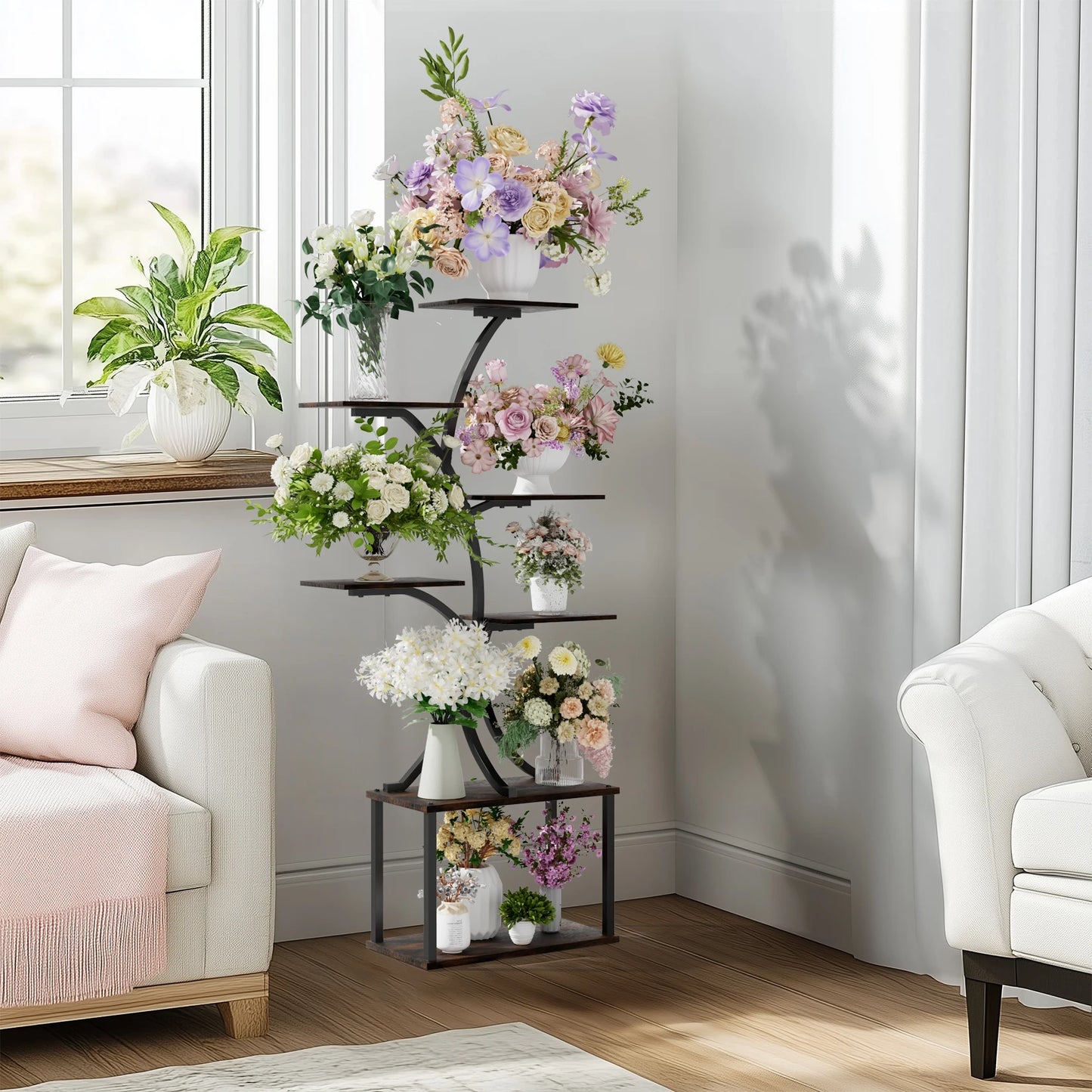 Multilayered Tree-Shaped Display Rack