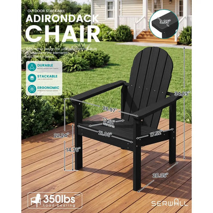 Stackable Modern Adirondack Chairs Set of 4