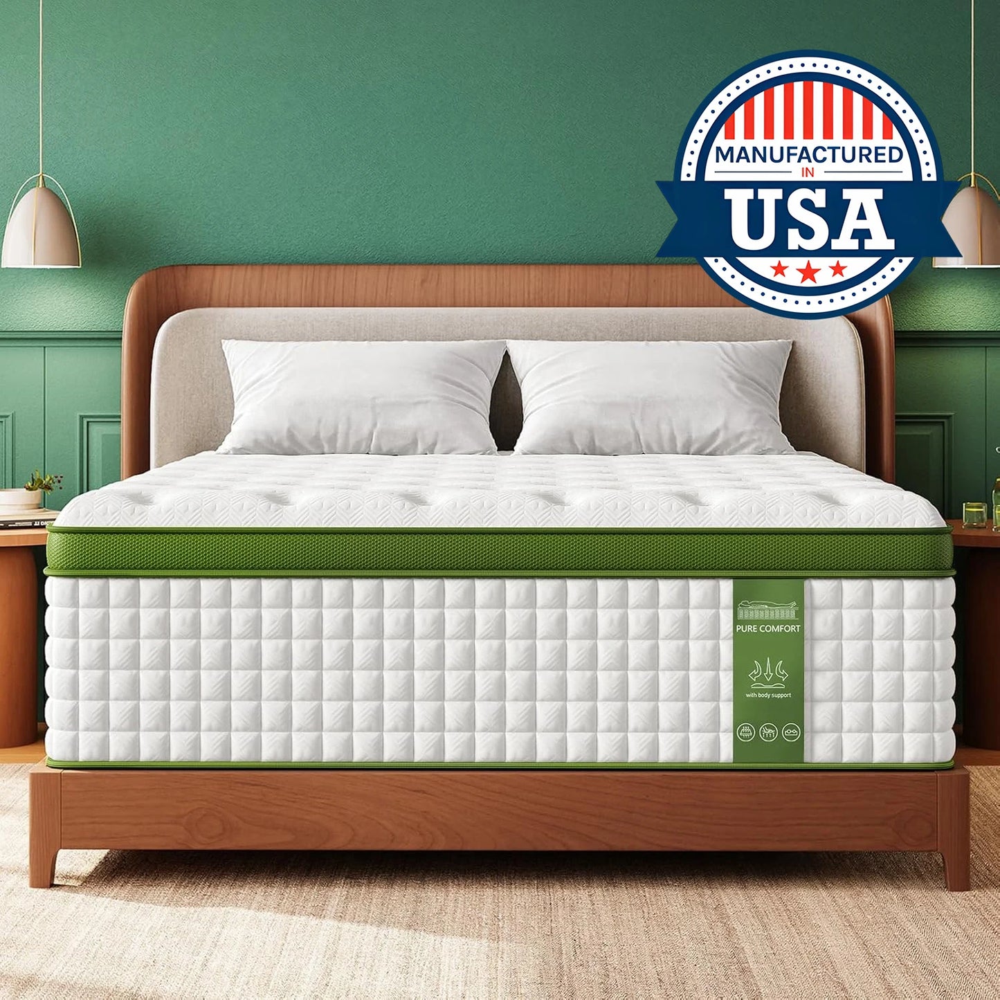 Gel Memory Foam & Pocket Springs for Pressure Relief & Support