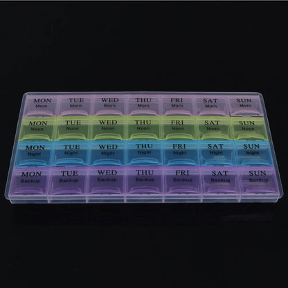 28-Compartment Medicine Tablet Dispenser