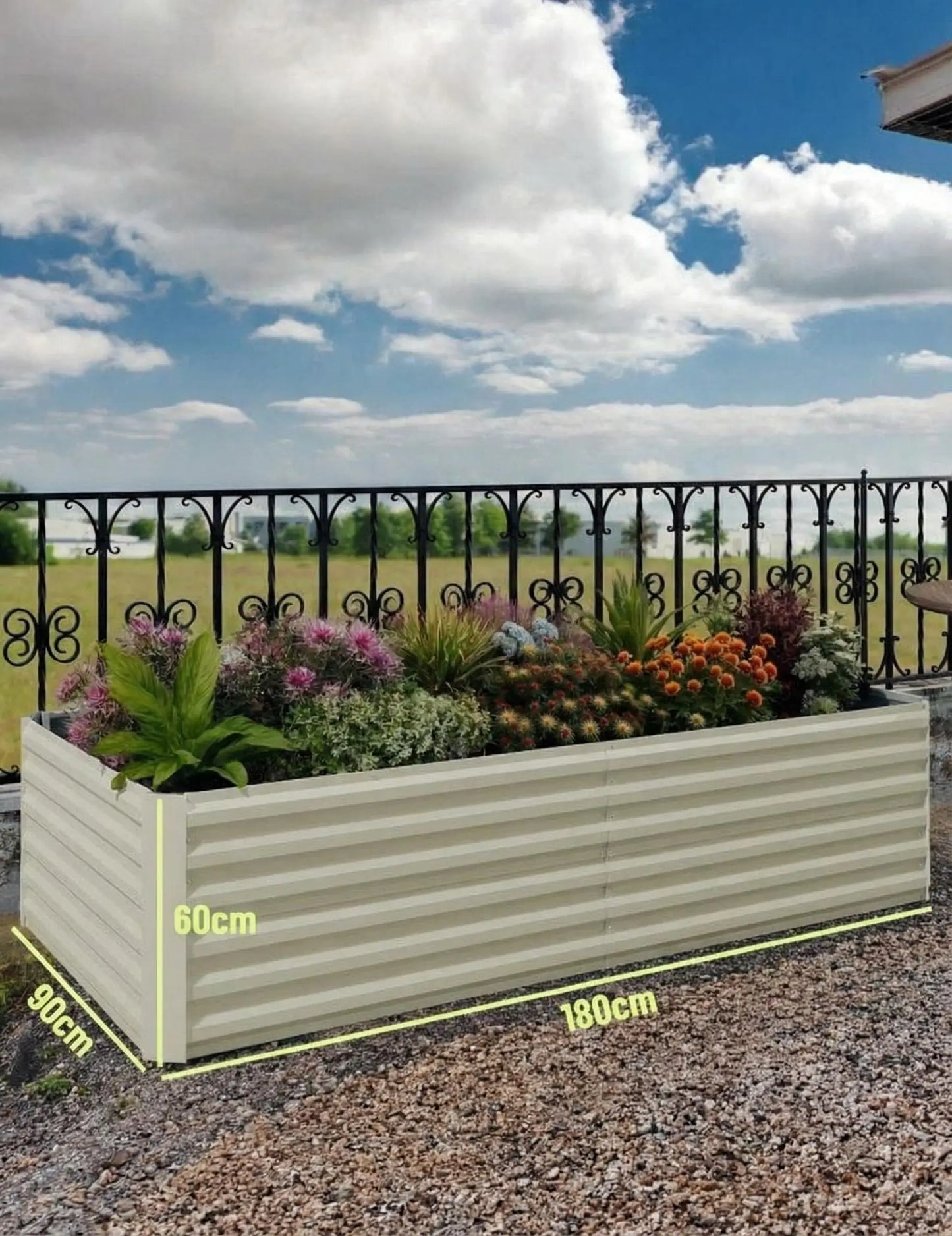 Rustproof Galvanized Raised Garden Bed Planter Box