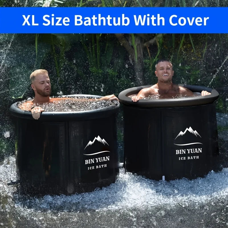 Portable Folding Bathtub with Lid – Hot & Cold Soak