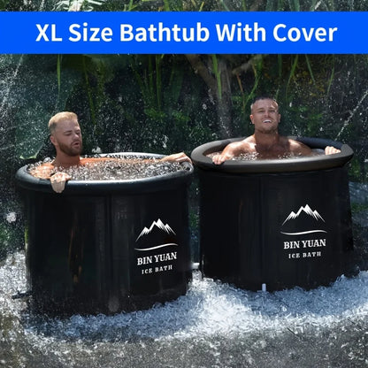 Portable Folding Bathtub with Lid – Hot & Cold Soak