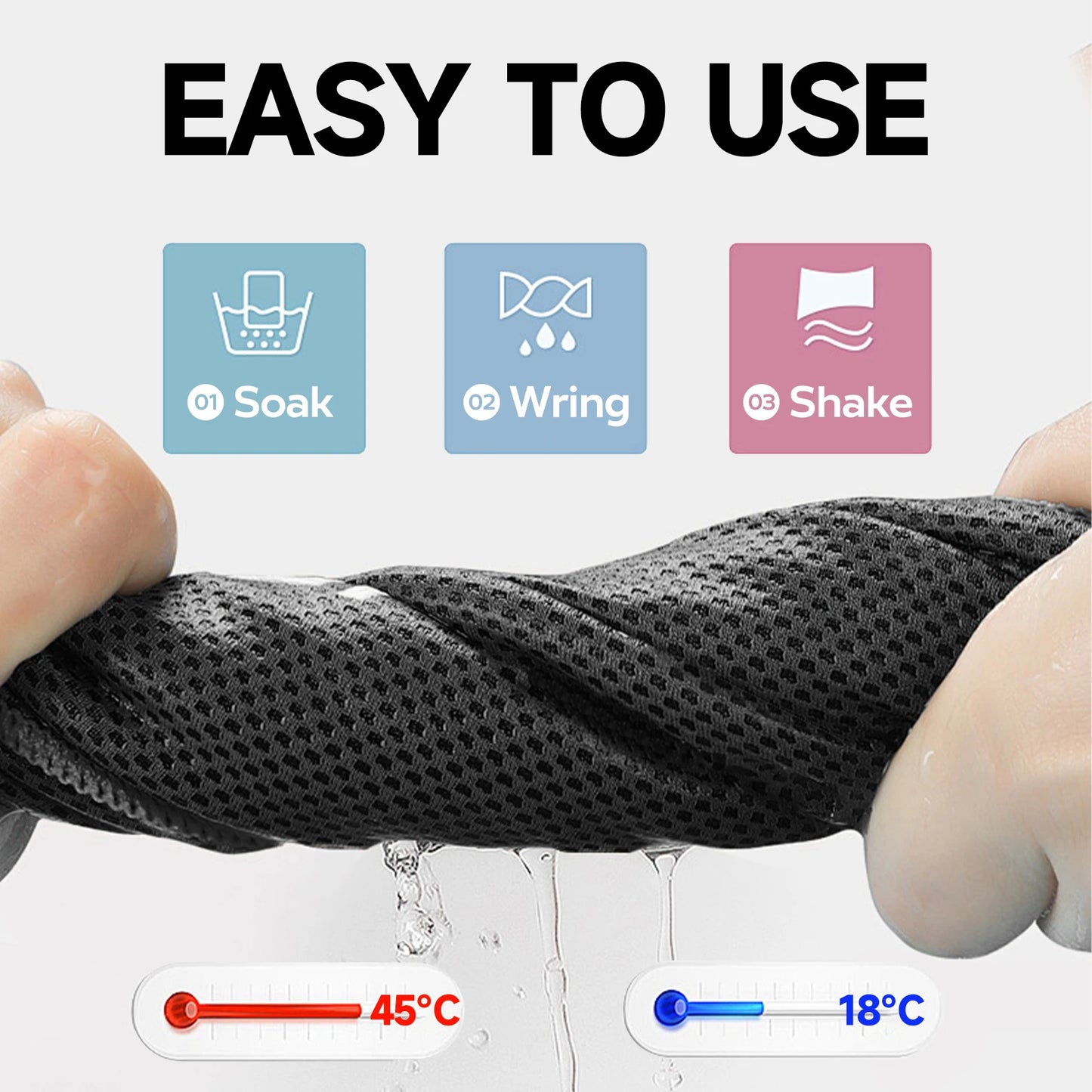 4 Pack Soft Breathable Cold Towel