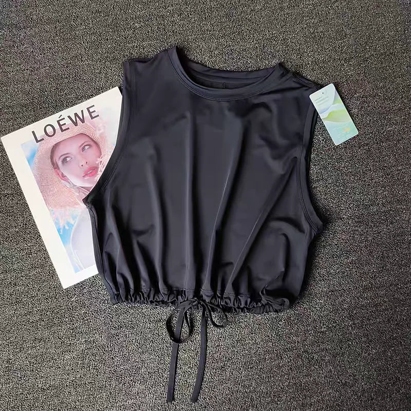 Women's Summer Slim-fit Sleeveless Gym T-Shirt Quick-Drying