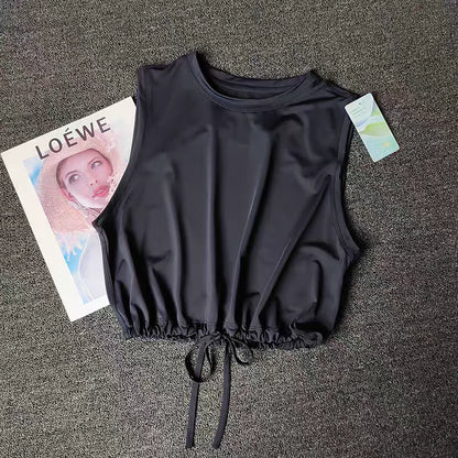 Women's Summer Slim-fit Sleeveless Gym T-Shirt Quick-Drying