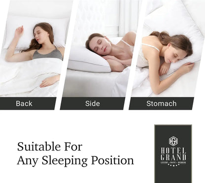 King Size Feather Down Pillows Set of 2,