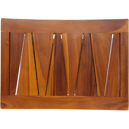 Water Resistant Teak Shower Stool with Shelf