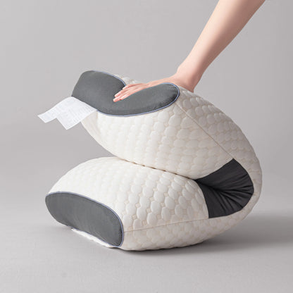 2pcs Massage Neck Pillows Adjustable Ergonomic Orthopedic Contour Support