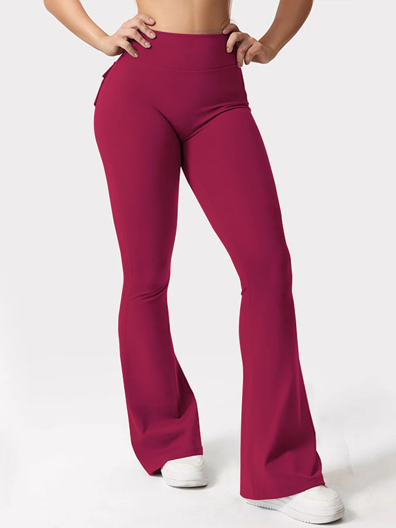 Yoga Flare, High-Waisted Tummy-Control Wide-Leg  Leggings