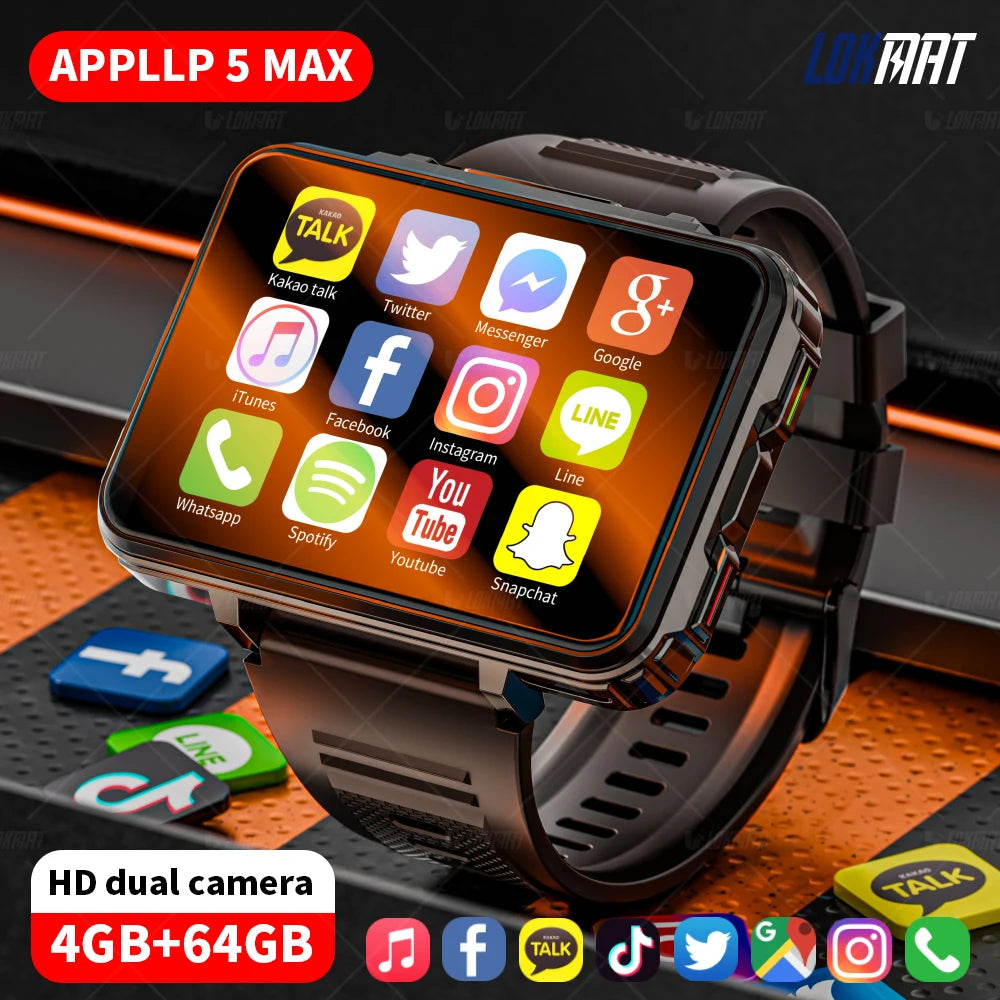 Android Watch Phone Square Big Screen Wifi 4G