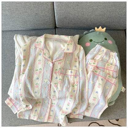 Women's Cotton Pajama 2 Piece Cute Sets