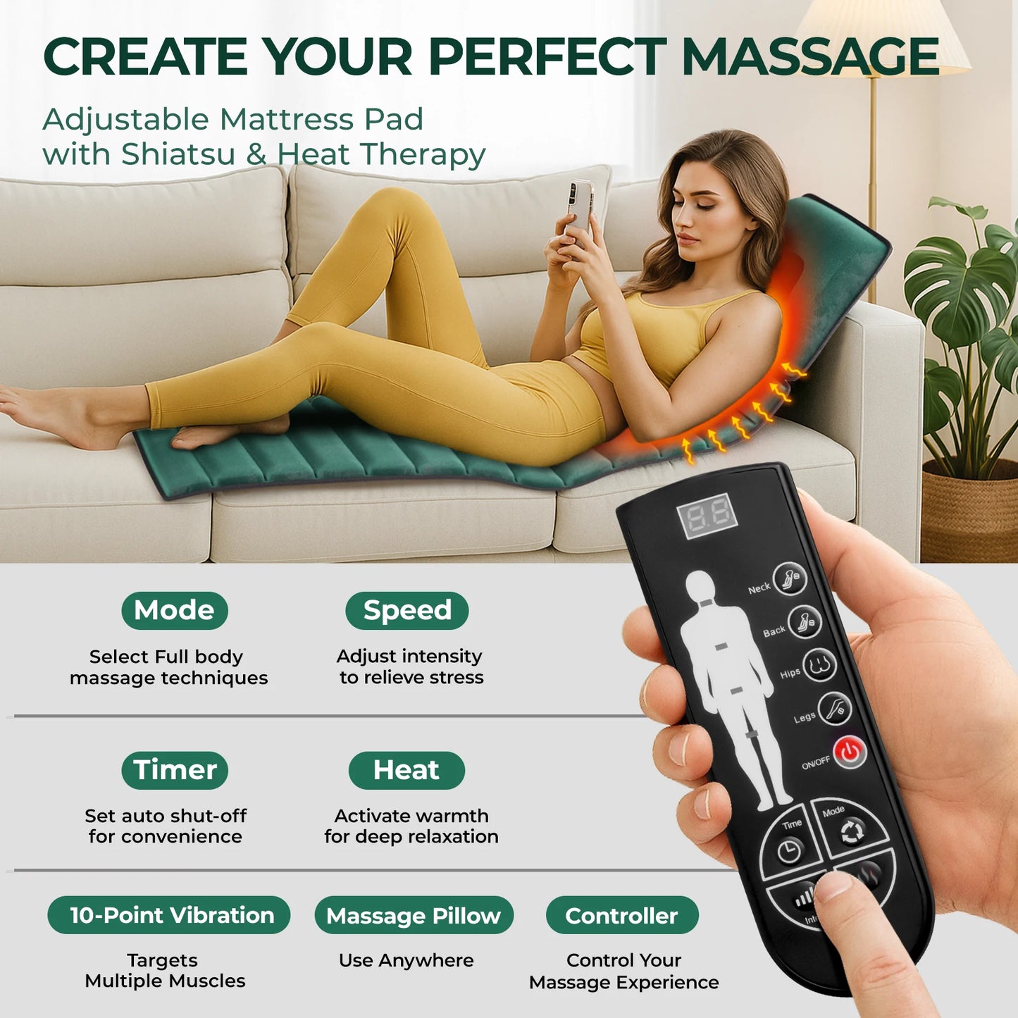 Full Body Massage Mat With Heat