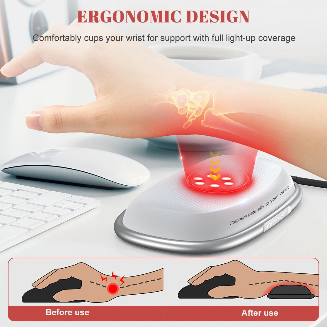Red Light Therapy Mouse Wrist Rest And Relieve Wrist Pain
