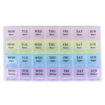 28-Compartment Medicine Tablet Dispenser