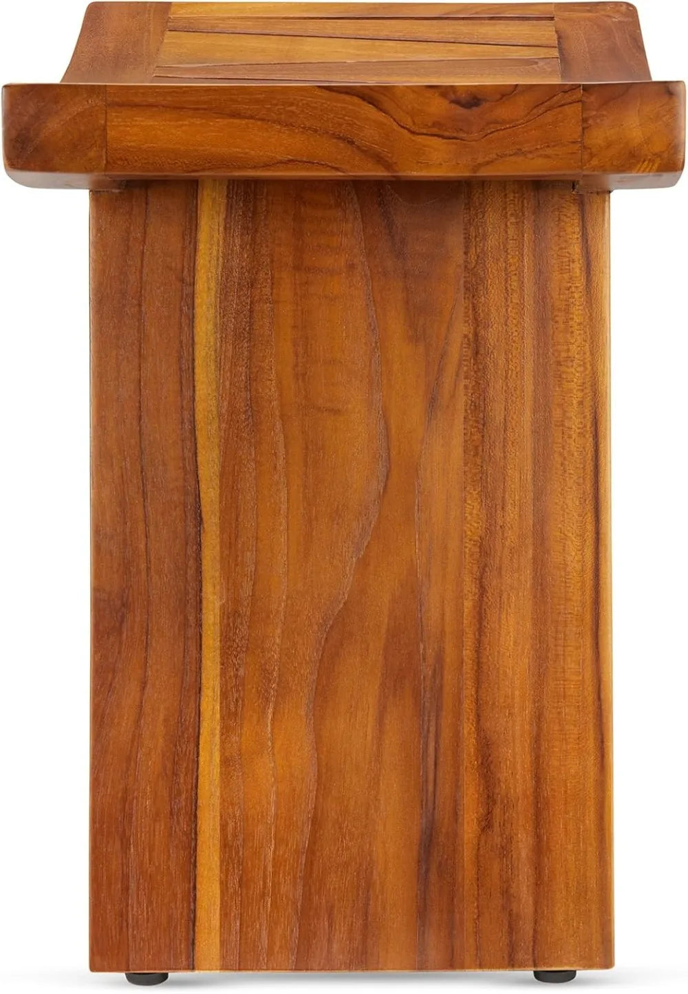Water Resistant Teak Shower Stool with Shelf