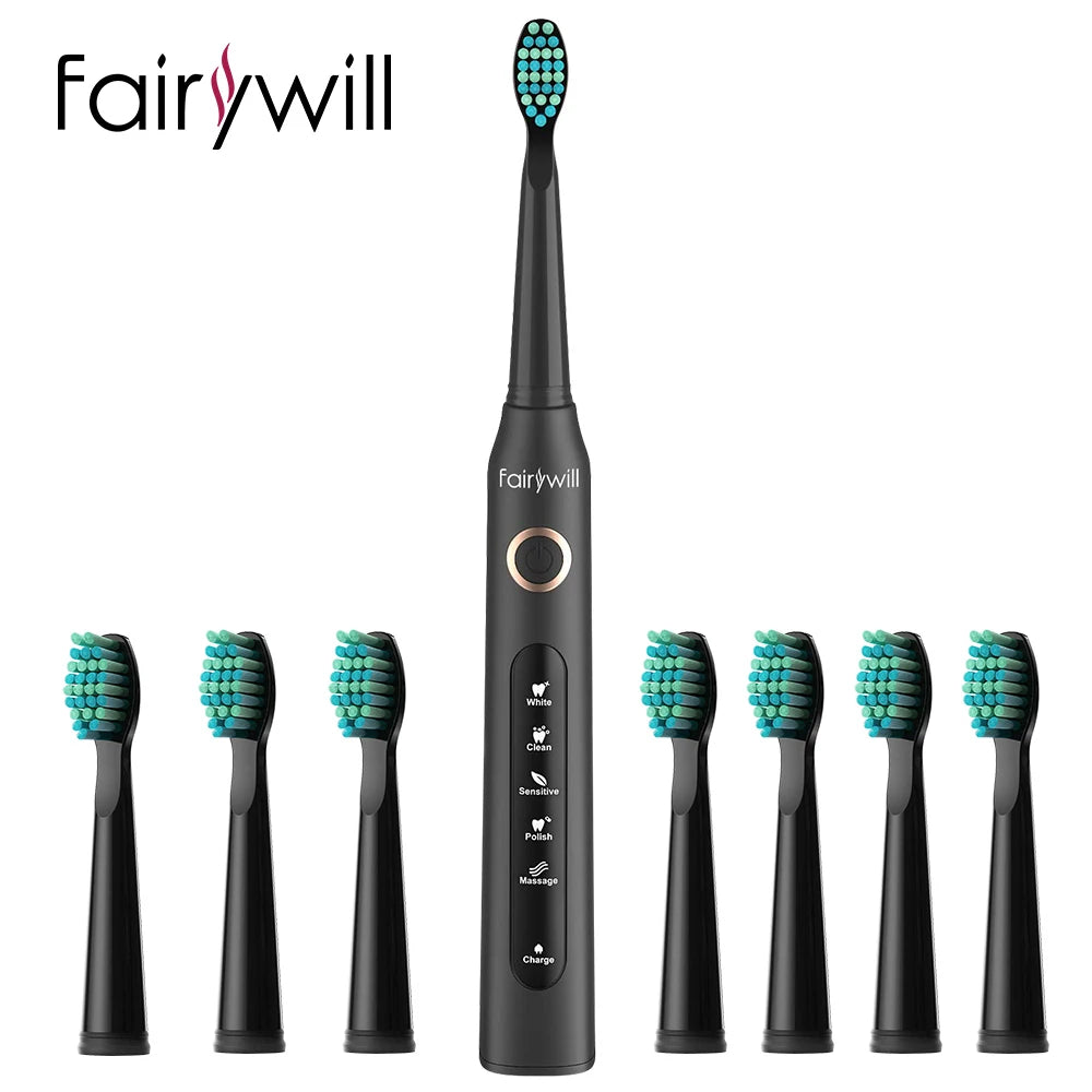 Electric Sonic Toothbrush With Replacement Heads