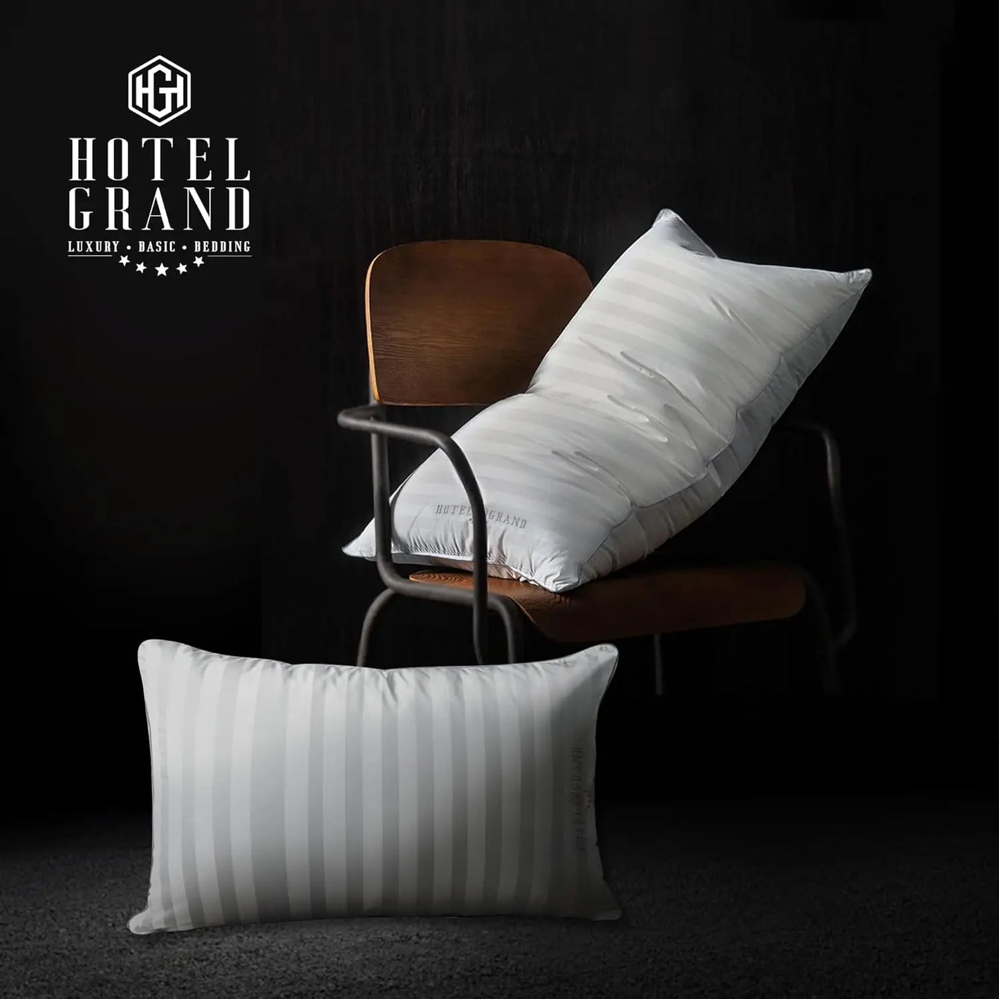 King Size Feather Down Pillows Set of 2,