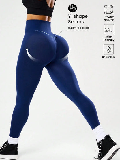 Seamless High Elasticity Yoga Workout  Tummy Control Leggings